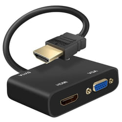 Adaptateur vidéo - Non spécifié - HDMI vers VGA - Double sortie - HD - Design compact