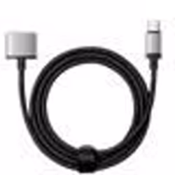 Câble USB-C vers MagSafe 3 - MARQUE - 2m - 140W - Noir et argent - Nylon tressé
