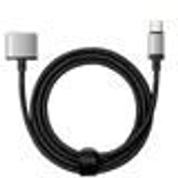 Câble USB-C vers MagSafe 3 - MARQUE - 2m - 140W - Noir et argent - Nylon tressé