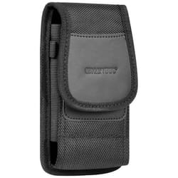 Étui Ceinture Vertical Smartphone Nylon par Clip et Mousqueton Taille L Noir