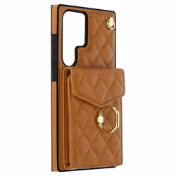 Coque Cordon pour Samsung Galaxy S23 Ultra - AVIZAR - Marron - Rigide - Synthétique - Adulte