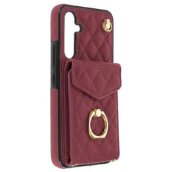 Coque pour Samsung Galaxy A54 5G - AVIZAR - Dos Porte-carte - Rouge - Mat - Élégant