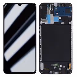 Bloc Complet pour Samsung A70 - AVIZAR - Écran LCD + Vitre Tactile - Noir - 100% fonctionnels