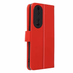 Étui pour Honor 90 - AVIZAR - Rouge - Clapet Portefeuille - Fonction Support Vidéo