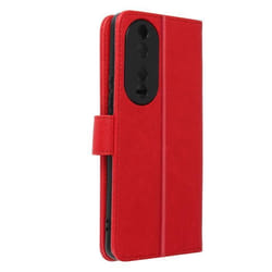 Étui pour Honor 90 - AVIZAR - Rouge - Clapet Portefeuille - Fonction Support Vidéo