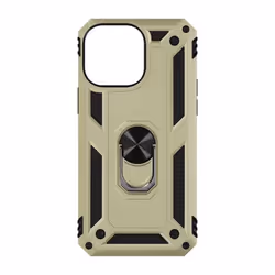 Coque pour smartphone - ArmoRing - iPhone 15 Pro Max - Antichoc - Bague Magnétique - Jaune