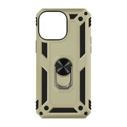 Coque pour smartphone - ArmoRing - iPhone 15 Pro Max - Antichoc - Bague Magnétique - Jaune
