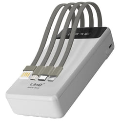 Batterie Secours - LINQ - 25800mAh - Câble 4 en 1 Amovible - Sortie USB Supplémentaire - Compact