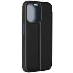 Étui Clear View pour iPhone 15 Pro Max Clapet Miroir Fonction Support Noir