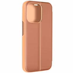 Housse iPhone 15 Pro AVIZAR - Mirror Cover - Rose - Effet miroir - Fonction support