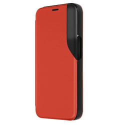 Étui Folio pour iPhone 15 Pro Max - AVIZAR - Fenêtre DAffichage - Support Vidéo - Orange