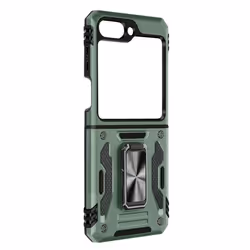 Coque Bague pour Samsung Z Flip Bumper Antichoc Série ArmoRing Bump Vert