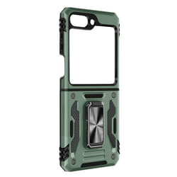 Coque Bague pour Samsung Z Flip Bumper Antichoc Série ArmoRing Bump Vert