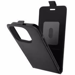 Étui pour iPhone 15 Pro Clapet Vertical avec Porte-carte Noir - AVIZAR - Rigide - Synthétique - Mat - Mixte