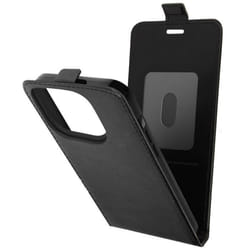 Étui pour iPhone 15 Pro Clapet Vertical avec Porte-carte Noir - AVIZAR - Rigide - Synthétique - Mat - Mixte