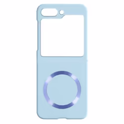 Coque de protection rigide AVIZAR pour Samsung Galaxy Z Flip 5 - Bleu Clair - Compatible MagSafe