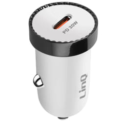 LinQ Chargeur Voiture USB-C 20W Power Delivery - Blanc