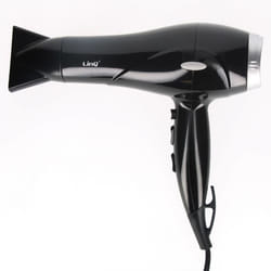 Sèche-cheveux professionnel - LINQ - 2600W - Noir-Argent - 2 vitesses - Embout amovible