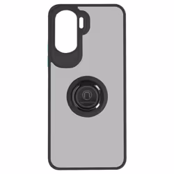 Coque pour smartphone - AVIZAR - Honor 90 Lite - Bague Métallique - Support Vidéo - Noir