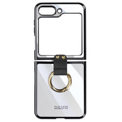Coque anneau pour Samsung Galaxy Z Flip 5 Polycarbonate série Ring Case Noir