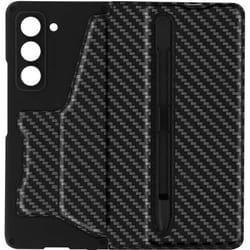 Coque clapet pour Samsung Galaxy Z Fold 5 - AVIZAR - Effet Carbone - Porte-cartes et Stylet