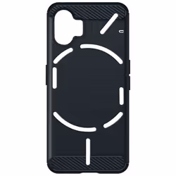 Coque en silicone flexible - Nothing - Phone 2 - Antichoc - Design carbone - Bleu nuit