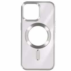 Coque MagSafe - Apple - iPhone 15 Pro - Silicone - Protection Caméra - Chromé Argent