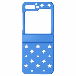 Coque pour Samsung Galaxy Z Flip 5 - AVIZAR - Star Case - Rigide - Motif Étoile - Bleu