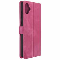 Etui pour Samsung Galaxy A05 - AVIZAR - Simili Cuir Effet Brossé - Dragonne Rose