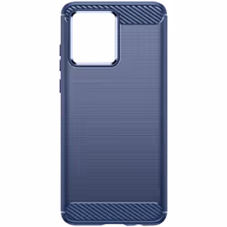 Coque pour téléphone - AVIZAR - Motorola Moto G84 - Effet Carbone - Coins renforcés - Bleu Nuit
