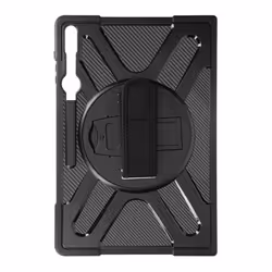 Coque - AVIZAR - Samsung Galaxy Tab S8 Ultra/S9 Ultra - Noir - Ultra-résistante - Béquille intégrée