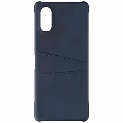 Coque pour Sony Xperia 5 V - AVIZAR - Pocket & Protect - Rigide - Bleu nuit - Porte-Cartes