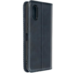 Étui pour Sony Xperia 5 V - AVIZAR - Collection Geo - Motif Damier - Bleu Nuit