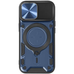 Coque MagSafe - AVIZAR - iPhone 15 - Protection Caméra intégrée - Bi-matière - Bleu