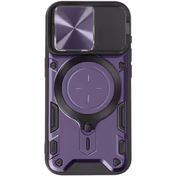 Coque - AVIZAR - iPhone 15 Pro - Protection caméra intégrée - Anneau magnétique - Violet