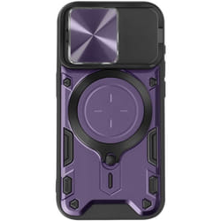 Coque - AVIZAR - iPhone 15 Pro - Protection caméra intégrée - Anneau magnétique - Violet