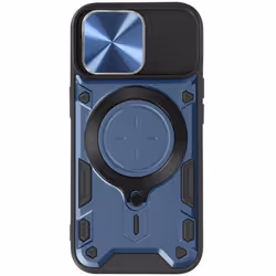 Coque MagSafe - AVIZAR - iPhone 15 Pro Max - Protection Caméra intégrée - Bleu - Bi-matière