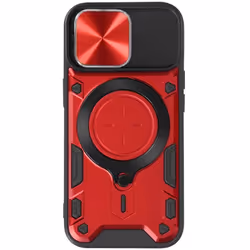 Coque MagSafe - Rouge - iPhone 15 Pro Max - Protection Caméra - Support Vidéo - Bi-matière
