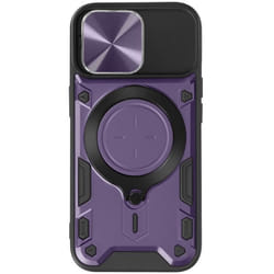 Coque MagSafe - Non spécifié - iPhone 15 Pro Max - Violet - Protection caméra intégrée - Bi-matière