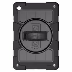 Coque pour Galaxy Tab A9 Plus Antichoc Béquille et Poignée Rotative Noir