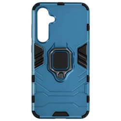 Coque de protection - AVIZAR - Samsung Galaxy S23 FE - Anneau rotatif 360° - Bi-matière - Bleu