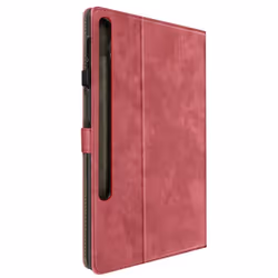 Étui - Samsung - Tab S9 Plus / S9 FE Plus - Rouge - Éco-cuir - Support vidéo