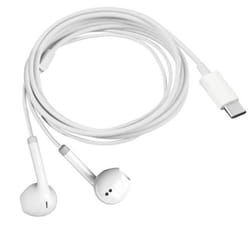 Écouteurs USB-C - AVIZAR - Micro-casque Anti-bruit - 1.2m - Intra-auriculaire - Blanc