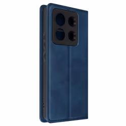 Étui pour Xiaomi Redmi Note 13 Pro Portefeuille et Support Vidéo Soft Cover Bleu