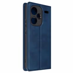 Étui pour Redmi Note 13 Pro Plus - AVIZAR - Soft Cover - Bleu - Support Vidéo - Portefeuille