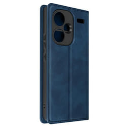 Étui pour Redmi Note 13 Pro Plus - AVIZAR - Soft Cover - Bleu - Support Vidéo - Portefeuille