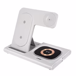 Station de charge 3 en 1 - LinQ - MagSafe 15W - Chargeur AirPods 5W - Charge Apple Watch 3W - Blanc