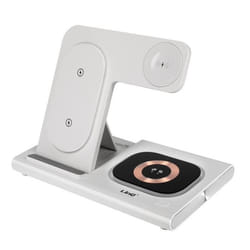 Station de charge 3 en 1 - LinQ - MagSafe 15W - Chargeur AirPods 5W - Charge Apple Watch 3W - Blanc