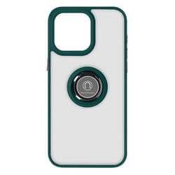 Coque pour smartphone - AVIZAR - Ringrip - iPhone 15 Pro Max - Bague Métallique - Vert