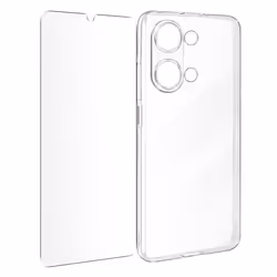 Coque pour OnePlus Nord 3 5G - AVIZAR - Silicone Gel et Verre Trempé 9H - Transparent